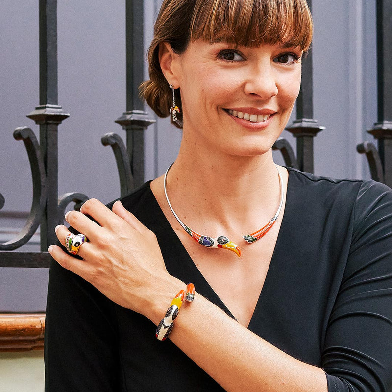 PARURE EN ARGENT TOUCAN