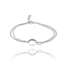 bracelet en argent avec perle