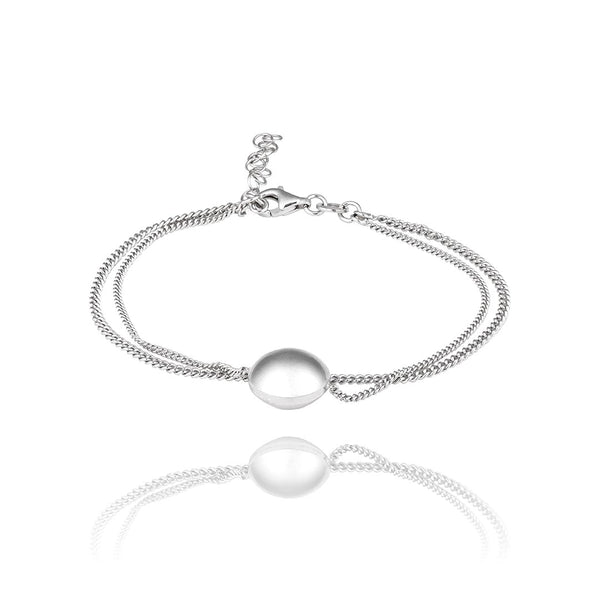 bracelet en argent avec perle