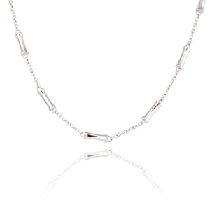 Collier en argent rhodié pour femme