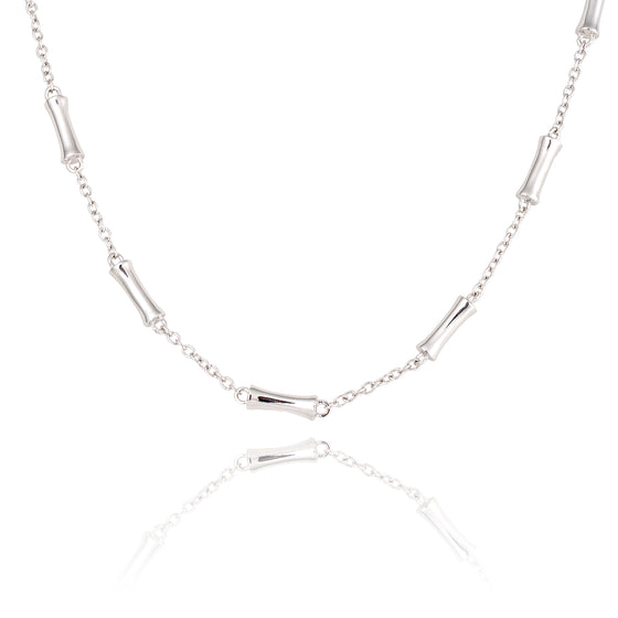 Collier en argent rhodié pour femme