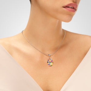 Pendentif ovale en argent pour femme