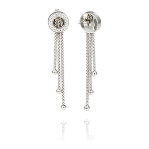 Boucle d'oreilles en argent pendantes pour femme