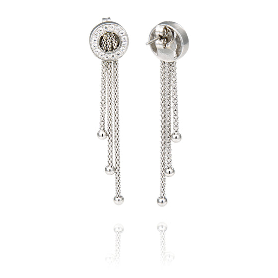 Boucle d'oreilles en argent pendantes pour femme