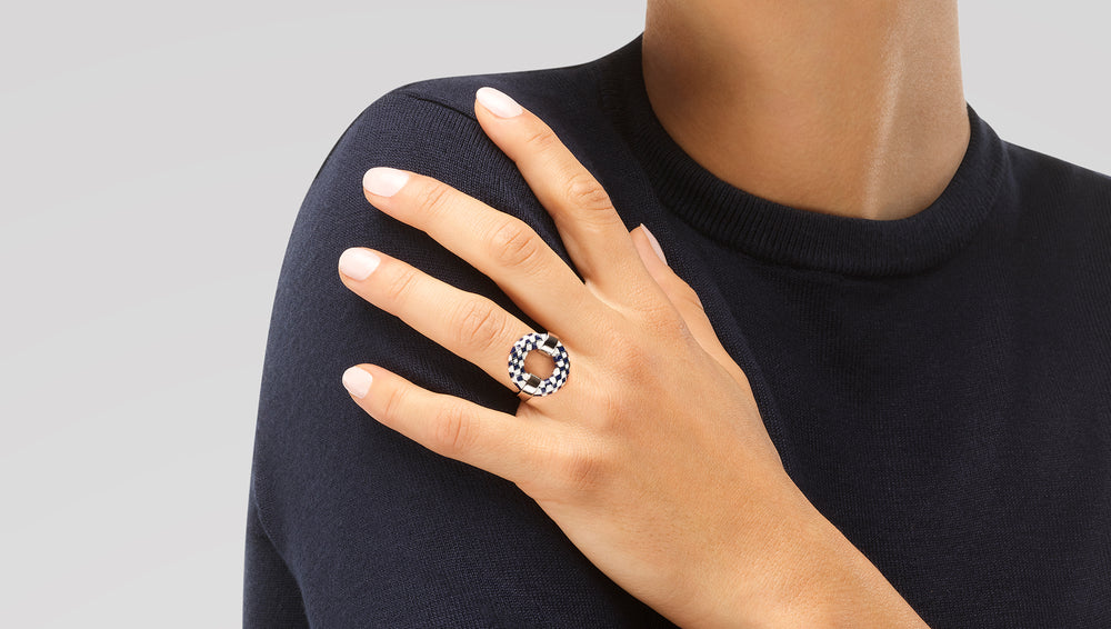 PARURE EN ARGENT DAMIER BARI