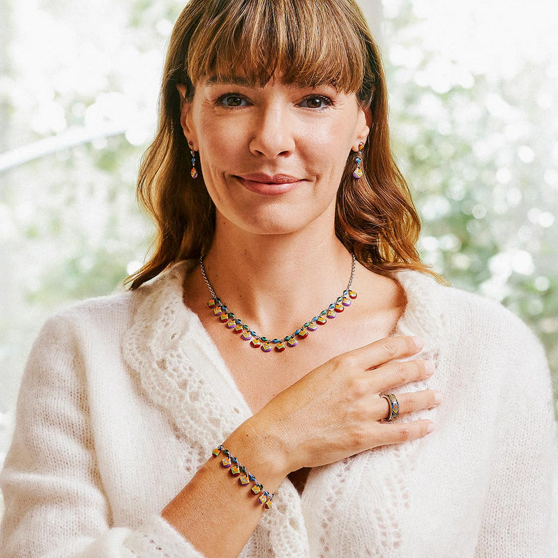 PARURE EN ARGENT PLUMES DE PAON