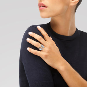 bague ouverte en argent femme