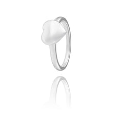 bague fine pour femme en argent avec coeur