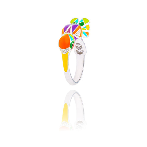 bague colibri en argent pour femme 