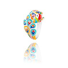 Bague argent Paon