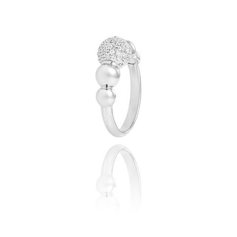 bague argent perle