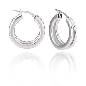 boucles d'oreilles en argent massif