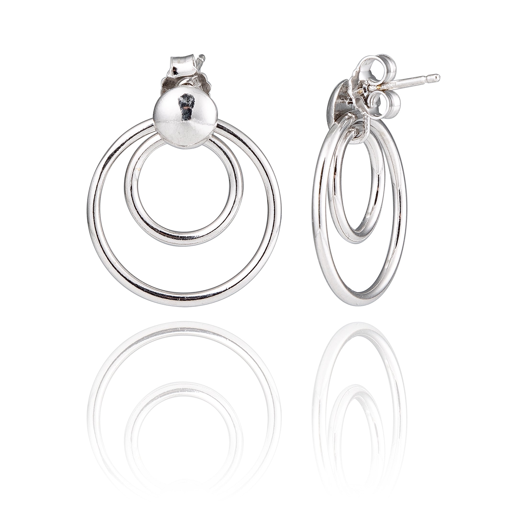 3 Paires De Boucles D'oreilles Cœur Noir En Argent 925 – Clous, Créoles Et Pendantes – Cadeau Tendance Pour Femme Ou Ado