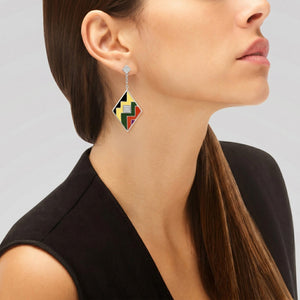 boucles d’oreilles pendantes en argent La Boca