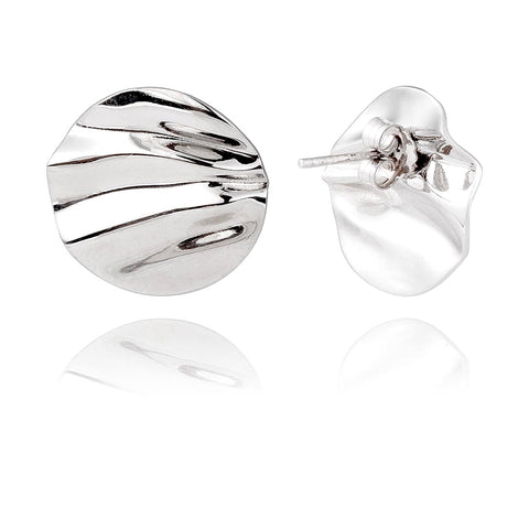 Boucles d'oreilles ondulées et rondes