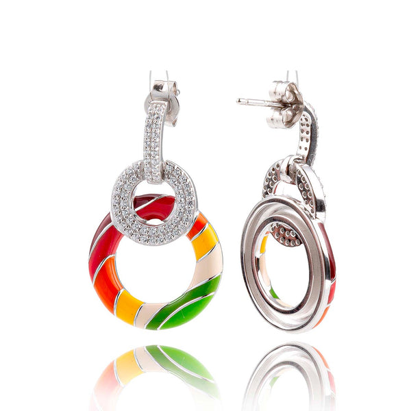 boucles d'oreilles rondes en argent