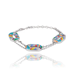 bracelet argent bleu