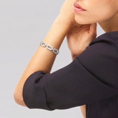 Bracelet en argent pour femme avec oxydes