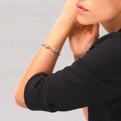 bracelet panthère argent massif