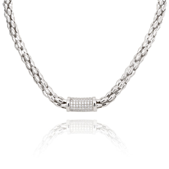 Parure maille cyclone plaqué or - Blue Diamond Parure maille cyclone plaqué or - Blue Diamond