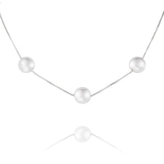 collier en argent avec perle