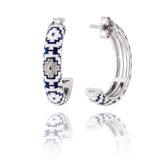  créoles aztèques en argent massif 