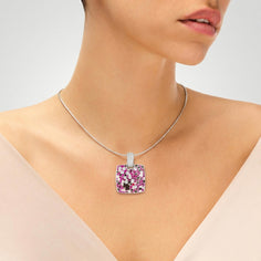 pendentif rose argent massif