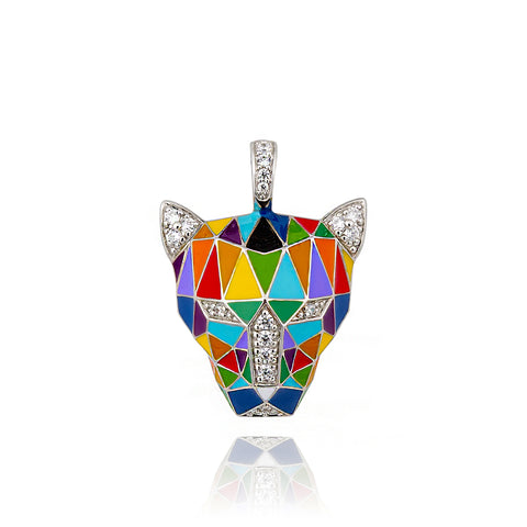 Acheter un pendentif panthère en argent massif