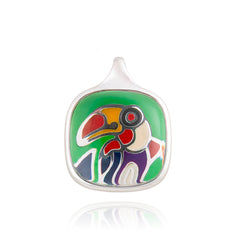 pendentif toucan argent massif