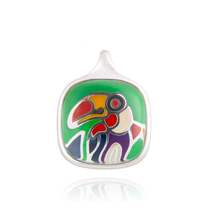 pendentif toucan argent massif