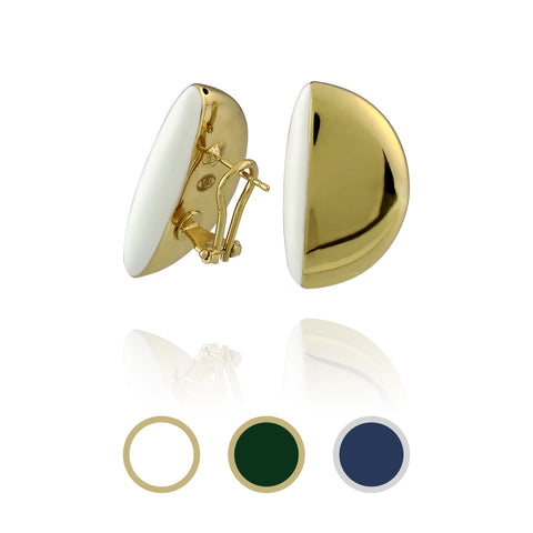 Boucles oreille demi lune argent doré