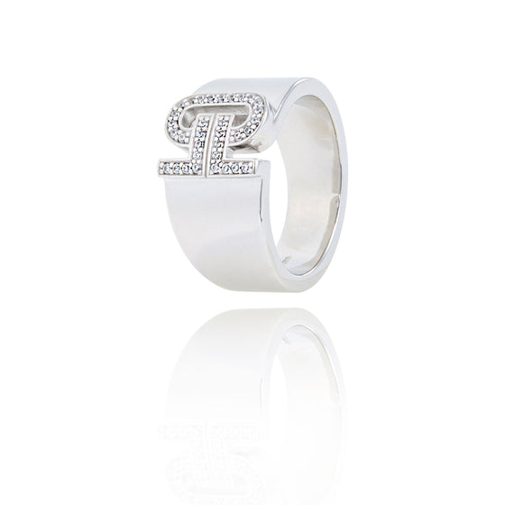 bague argent zirconium