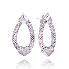 boucles d'oreilles argent massif
