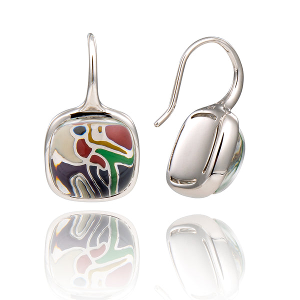 Boucles d'oreilles argent Toucan Art abstrait