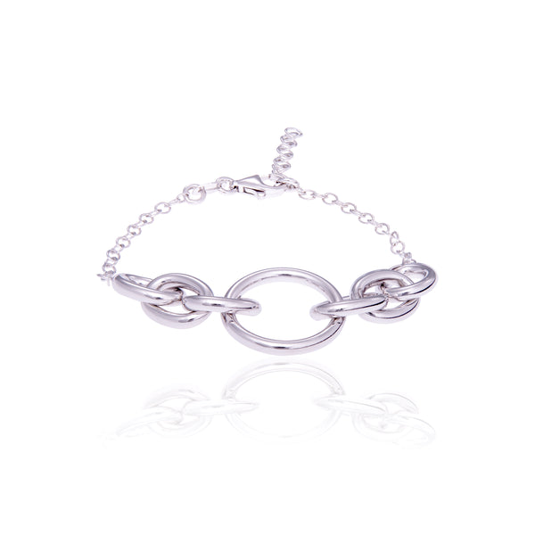 Bracelet argent anneaux Geldrop