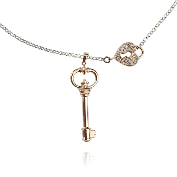 Collier argent Clé