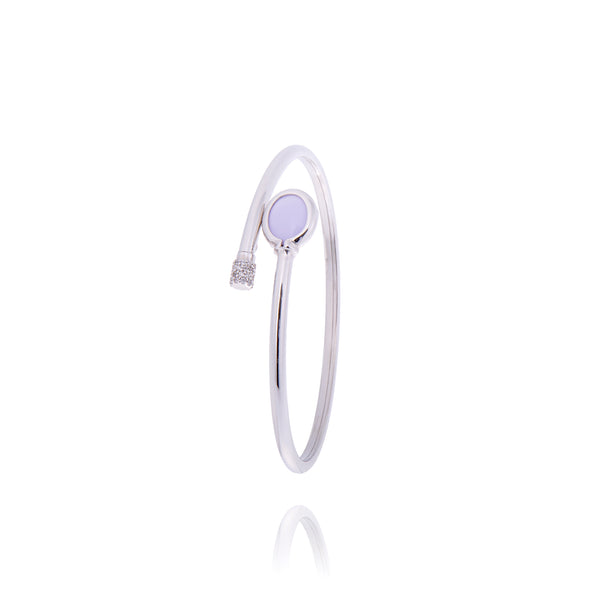 Bracelet femme argent pierre violette