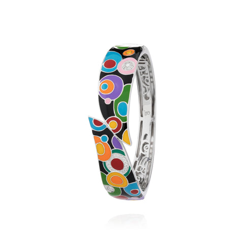 Jonc argent multicolore pour femme