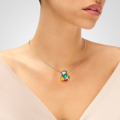 Pendentif argent mosaïque