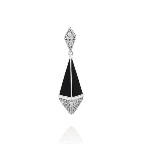 pendentif noir et argent